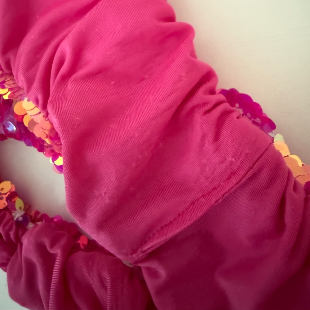 Dolls Kill Pixie Playroom Pink Iridescent Sequin … - image 4